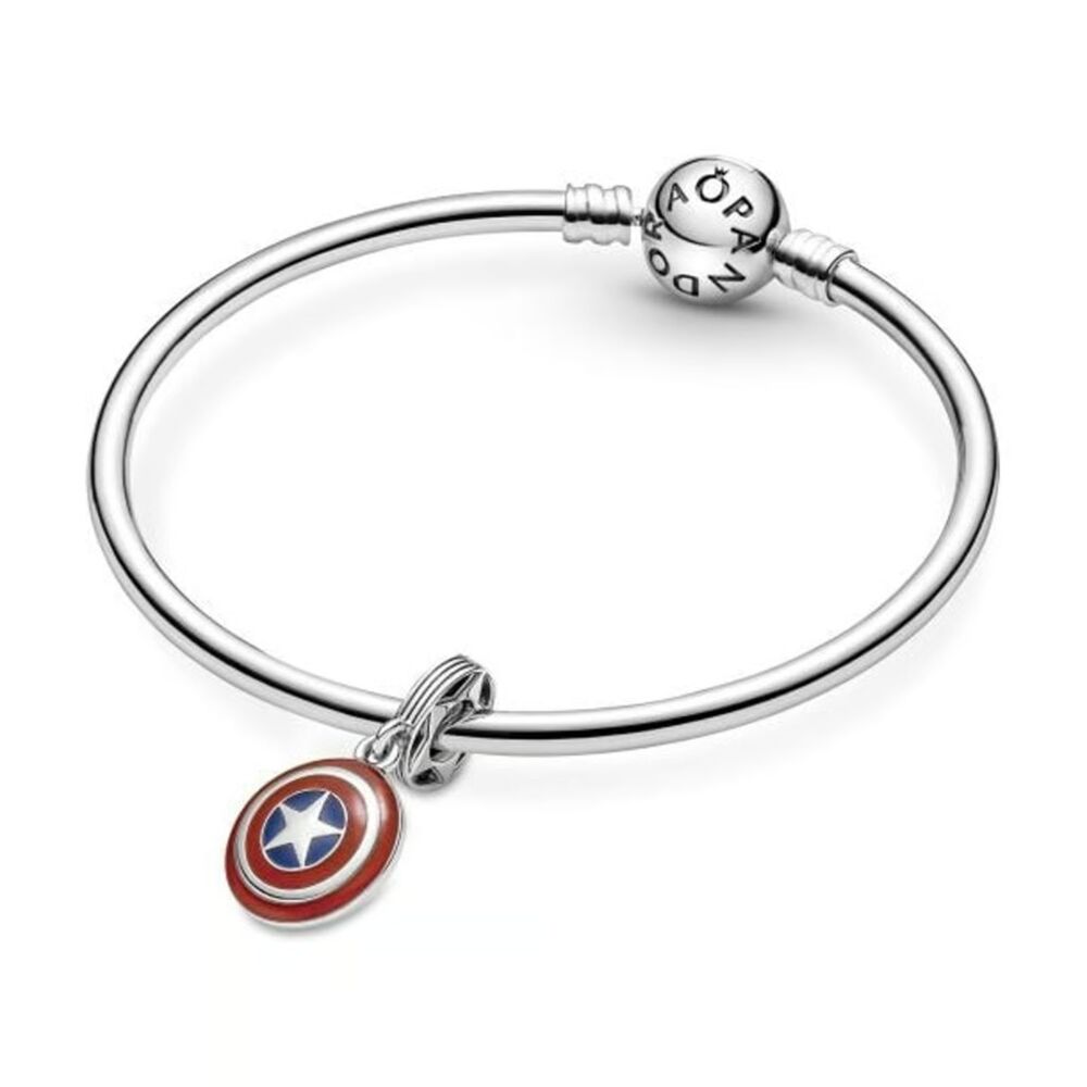Pandora Marvel Avengers Captain America Shield Charm - Sterling Silver